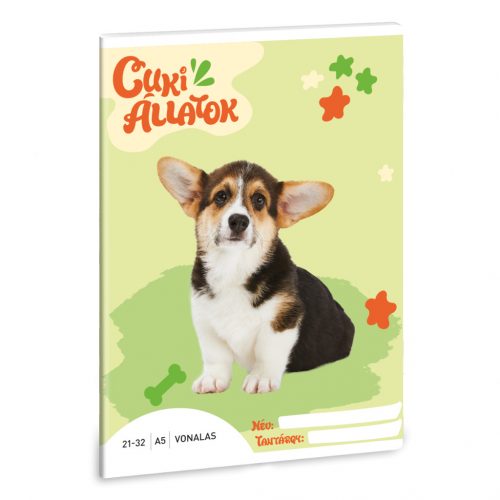 Ars Una Cuki Állatok - Welsh Corgi A/5 vonalas füzet 21-32