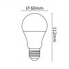 Asalite LED Izzó A60 gömb E27 9W 3000K (810 lumen)