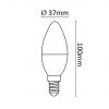 Asalite LED Izzó C37 gyertya E14 4W 3000K (350 lumen)