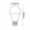 Asalite LED Izzó A60 gömb E27 12W 3000K (1055 lumen)