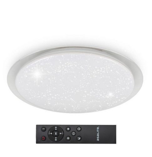 Asalite LED Mennyezeti Lámpa LIZA 48W 3000K/4000K/6500K (4080 lumen) Kerek/Csillagos+Távirányító CCT