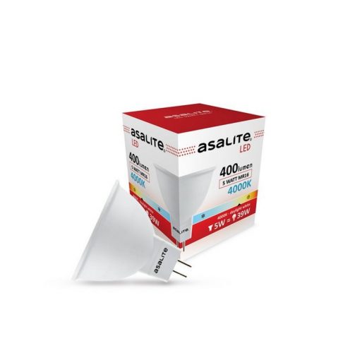 Asalite LED Izzó MR16 spot 12V 5W 4000K (400 lumen)