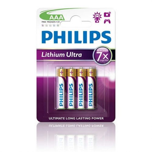 Philips Lithium Ultra Mikro Elem AAA (FR03LB4A/10) (1,5V) B4