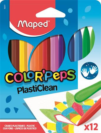 Zsírkréta, MAPED "Color'Peps" PlastiClean, 12 különböző szín