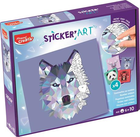 Kreatív matricás készlet, MAPED CREATIV "Sticker' Art", állatok