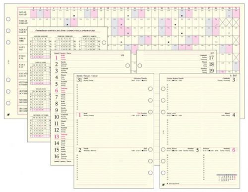 Kalendárium betét, tervező, heti, "L", SATURNUS, chamois 2024