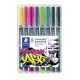 Alkoholos marker vegyes készlet, OHP, STAEDTLER "Lumocolor® 31", 8 különböző szín, 3-féle vonalvastagság