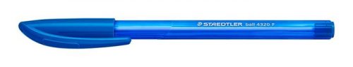 Golyóstoll, 0,3 mm, kupakos, STAEDTLER "Ball 432", kék