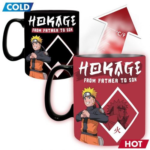 NARUTO SHIPPUDEN - Csészecserélős bögre 460 ml APÁTÓL FIÚNAK ABS