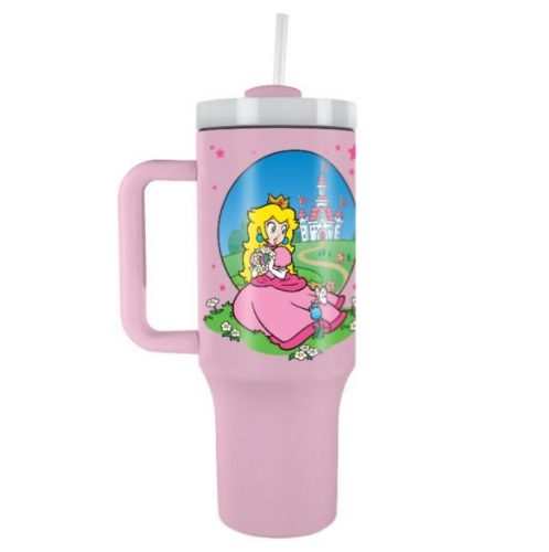 Super Mario (Peach) utazó pohár szívószállal (1180 ml)