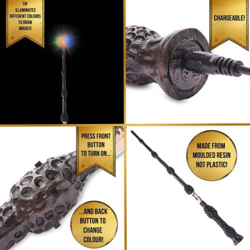 HARRY POTTER - Deluxe Lumos Varázsló Bot Elder 35 cm