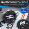 Playstation Icon Light, palack és matrica ajándék készlet