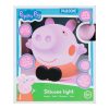 Peppa malac szilikon éjjeli lámpa újratölthető akkumulátorral (magas: 15 cm)