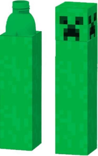 Minecraft Creeper kocka kulacs, 650 ml