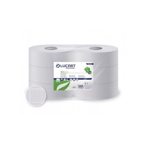 Toalettpapír 2 rétegű közületi átmérő 23 cm fehér 6 tekercs/karton 23 J EcoLucart_812206