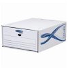 Fiókos irattároló, fiók, karton, 135 x 279 x 362 mm, Fellowes® Bankers Box Basic, 5 db/csomag, kék-fehér