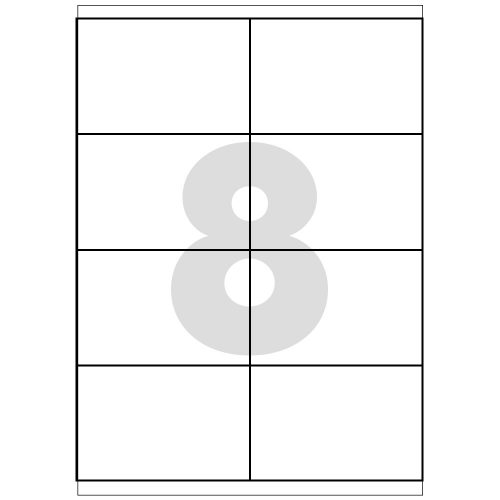 Etikett címke, 97x67,7mm, 100 lap, 8 címke/lap 