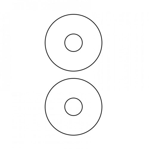 Etikett címke, CD-hez 117mm100 lap, 2 címke/lap 